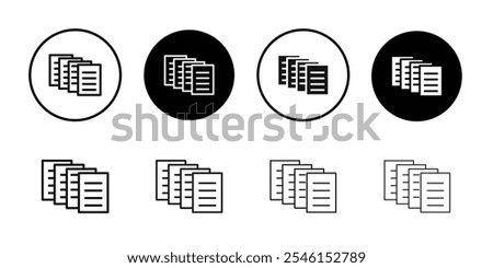 Duplicate icon Flat art illustration in outline