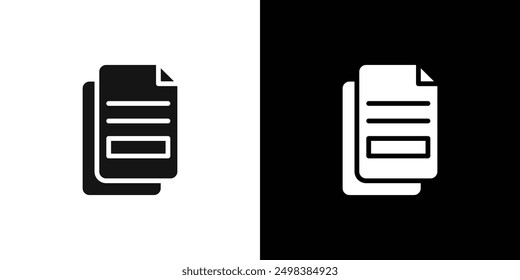 Duplicate icon flat line symbol set.