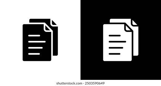 Duplicate icon Flat vector set outline