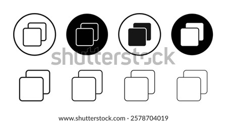 Duplicate icon Isolated flat vector in outline