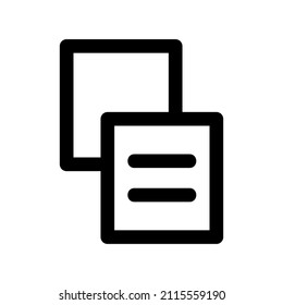 Duplicate icon isolated on white background