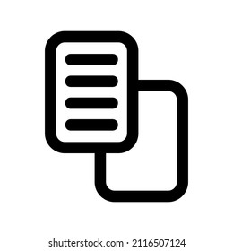 Duplicate icon isolated on white background