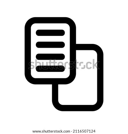 Duplicate icon isolated on white background