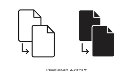 Doppeltes Symbol mit Linien- und Silhouettenversionen.