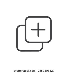 Duplicate icon Logo symbol outline set