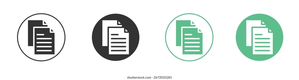 Duplicate icon Minimal Flat Line Vector Icon Set.