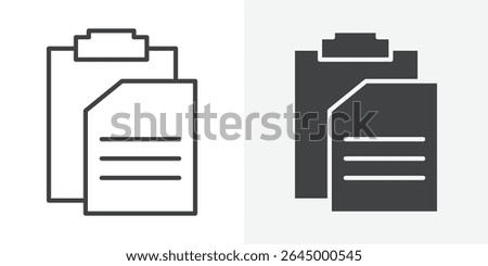 Duplicate icon Outline vector sign