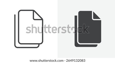 Duplicate icon Outline vector sign