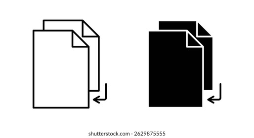 Duplicate icon set on white background