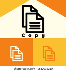 duplicate icon with style line
