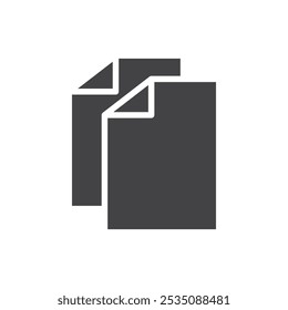 Duplicate icon Symbol mark in filled style