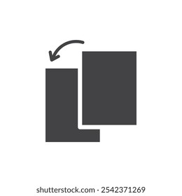 Duplicate icon Symbol mark in filled style