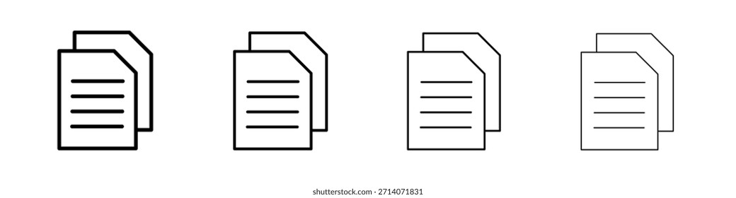 Duplicate icon symbol pictogram set