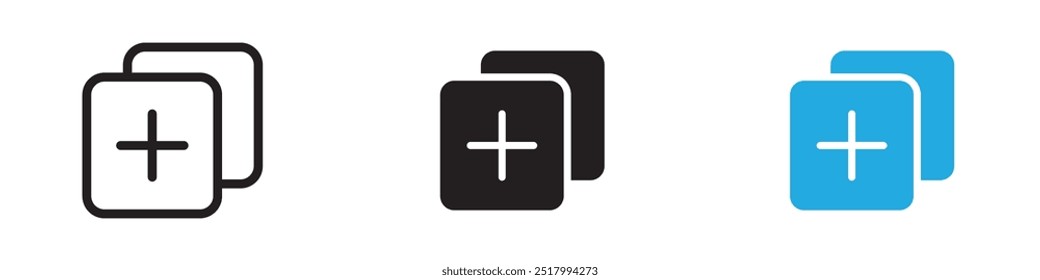 Duplicate icon thin line illustration