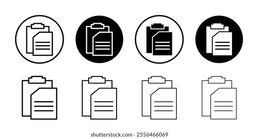 Duplicate icon Thin line illustration set