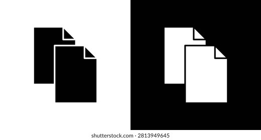 Duplicate icon vector drawings set.