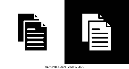 Duplicate icon Vector in flat style. Collection silhouettes