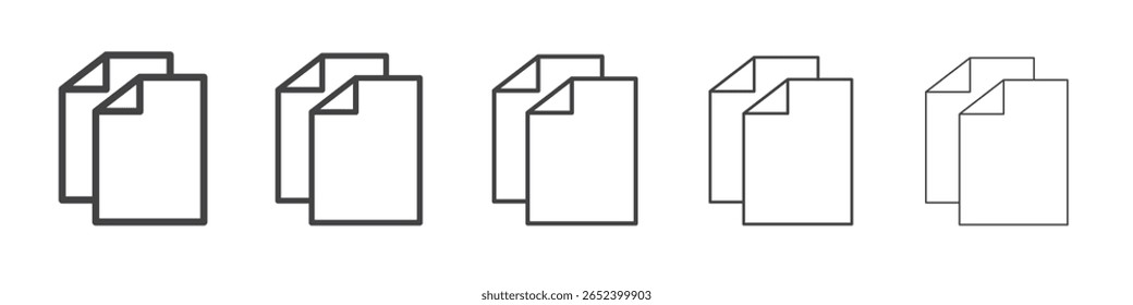 ícone duplicado vetor estrutura de tópicos conjunto sinal de ilustração