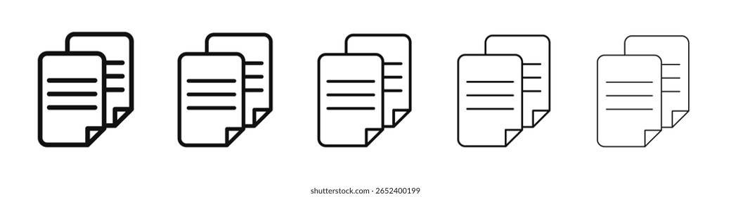 ícone duplicado vetor estrutura de tópicos conjunto sinal de ilustração