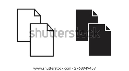 Duplicate icon vector pictogram pack. icon vector template