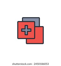 Icono duplicado. Vector.Ilustración de estilo lineal editable.Ilustración de estilo lineal para usar Diseño web,logo.Symbol.