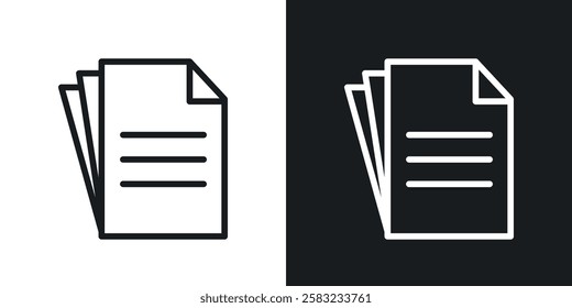 Duplicate icons in black and white liner strokes for web design.