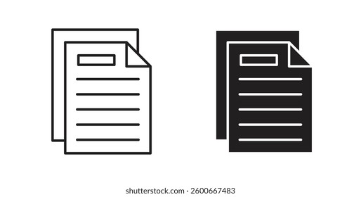 Duplicate icons graphics set vectors