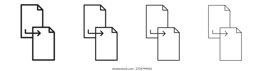 Doppelte Symbolzeile, Vektorsammlung. Pixel perfektes Vektorsymbol