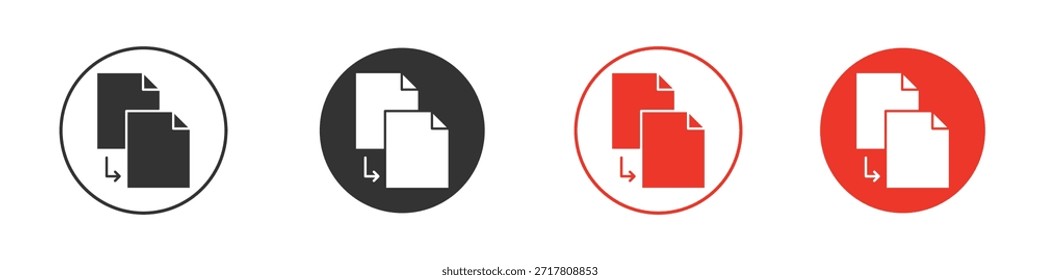 Doppelte Symbole einfache flache Silhouette Vektorgrafik