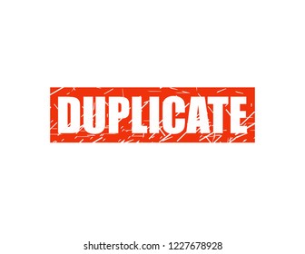 Duplicate red stamp
