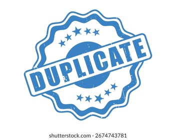 Duplicate Rubber Stamp Seal with a Decorative Border