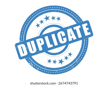 Sello de sello de goma duplicado con un círculo punteado