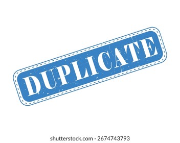 Sello de sello de goma duplicado en una barra