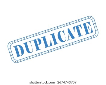 Duplicate Rubber Stamp Seal with an Outline