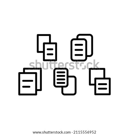 Duplicate set icon isolated on white background