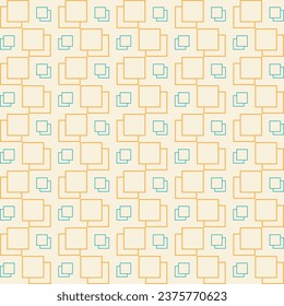 Duplicate square trendy colorful repeating pattern beautiful vector illustration background