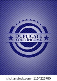 Duplicate your Income badge with denim background
