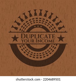 Duplicate your Income badge with wood background. 