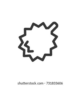dur ian fruit icon vector. dur ian fruit outline style design