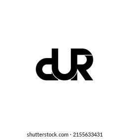 dur letter original monogram logo design