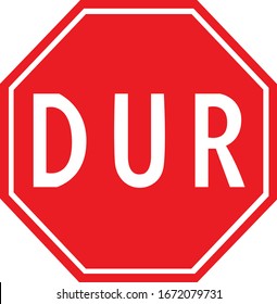 Dur işareti - Vector stop sign