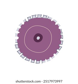 durabilidade circular serra lâmina desenho animado. rotação de ângulo, motor de potência, portátil estacionário durabilidade circular serra lâmina sinal. isolado símbolo vetor ilustração