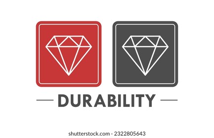 Durability design logo template illustration
