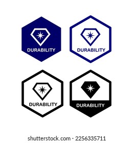 Durability with diamond badge logo design