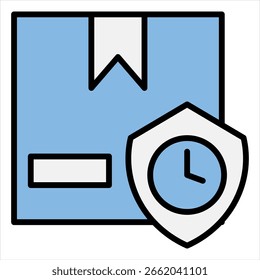 Ícone único de durabilidade azul preto ilustração
