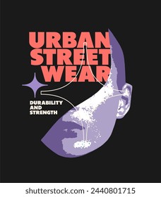 Durability and strength hand drawn designs for streetwear illustration