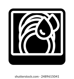 durability strong label product caution glyph icon vector. durability strong label product caution sign. isolated symbol illustration