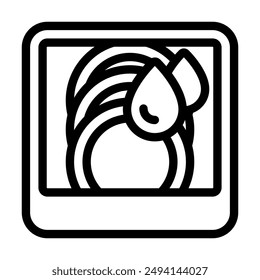 durability strong label product caution line icon vector. durability strong label product caution sign. isolated contour symbol black illustration