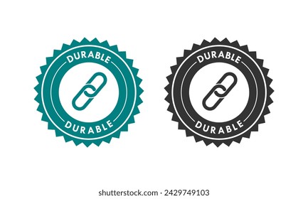 Durable badge design template illustration. Suitable for label product