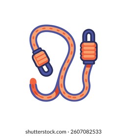Durable Battle Rope for Weighted Training Efficiency. Design of Fitness and Gym Icons.